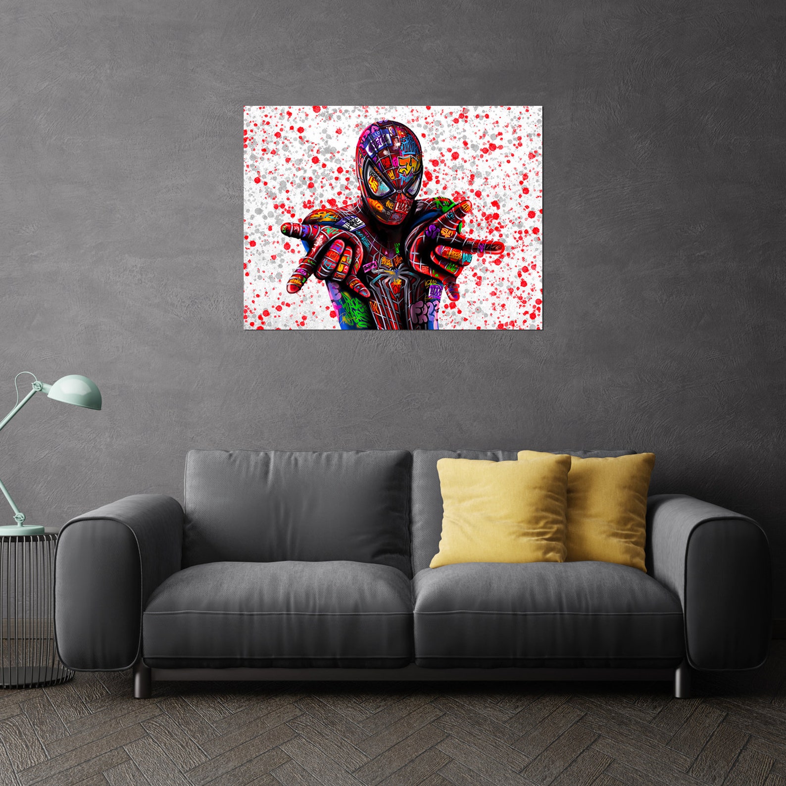 Superhero Canvas Wall Art Framed Artwork Superhero Canvas Etsy