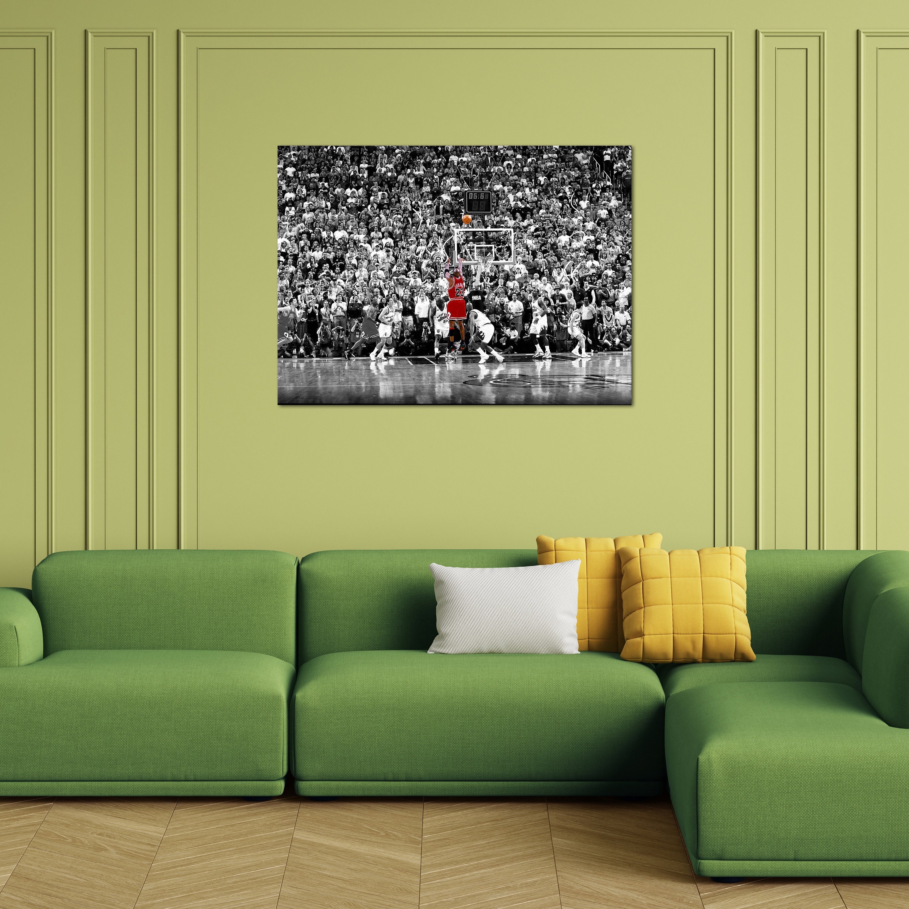 Michael Jordan Last Shot Canvas Wall Art Ready to Hang Etsy