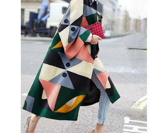 long patchwork coat