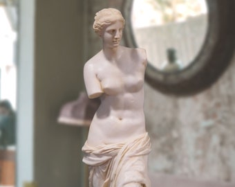 Sculpture de Vénus de Milo. Marbre moulé. 47cm. Fabriqué à la main en Espagne. Art ancien. Décoration, jardin et cadeau.