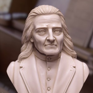 Buste van Franz Liszt. 28 cm. Cadeau voor muzikanten. Kantoordecoratie. Muziek studio. Geweldige muzikanten. Versier met kunst.