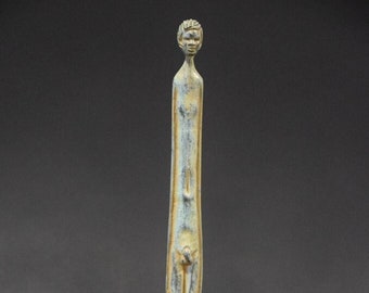 Figure votive étrusque. Ombre de la Sera. Reproduction en bronze coulé. 38cm.
