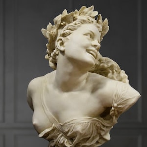 Scultura di Baccanti. 64 cm. Fatto a mano in Spagna. Decorare con arte. Decorazione del giardino. Decorazione del soggiorno. Regalo artistico.