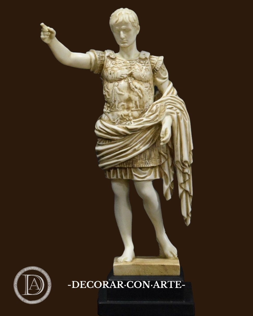 Sculpture of Caesar Augustus of Prima Porta. 40cm X 34cm. Molded