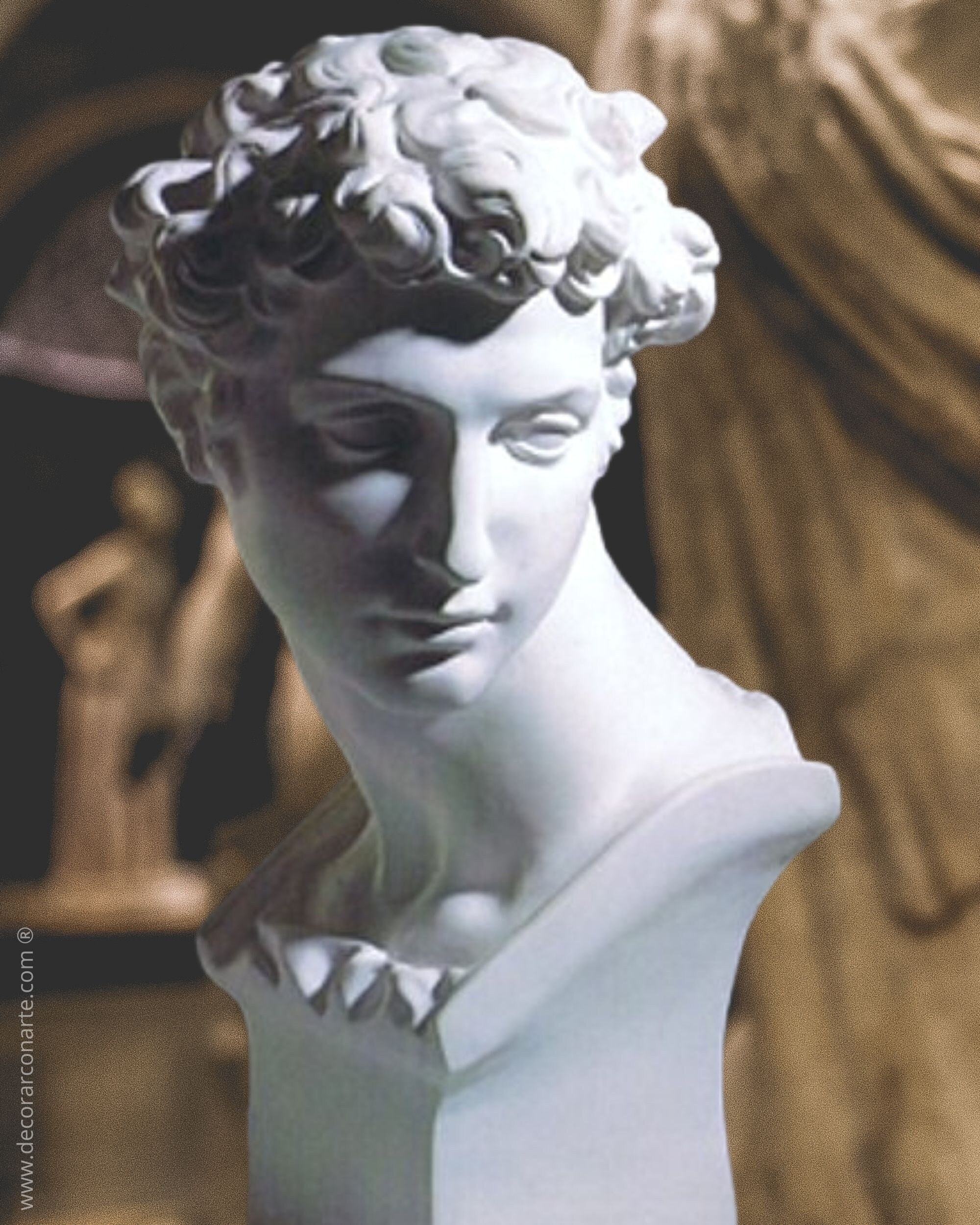 Bust of Giuliano De' Medici. 60 Cm. Plaster. Art Studio. Lover of