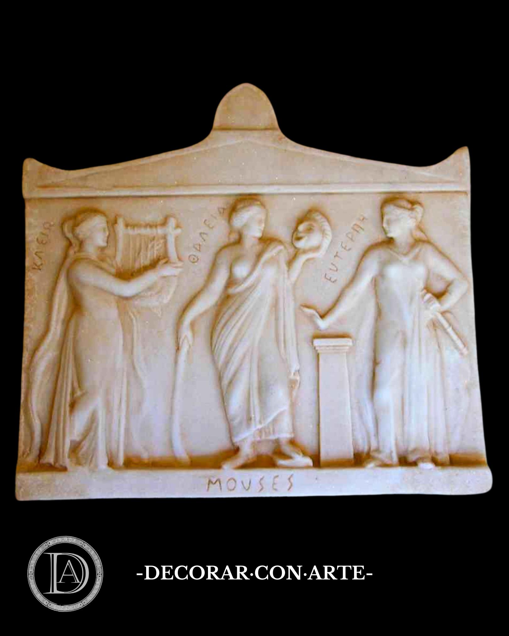 Three Muses. 42x38cm. Decorate with art. Gift for art lovers. Greek decor. Greek goddesses. Gift for women. Bathroom decor.