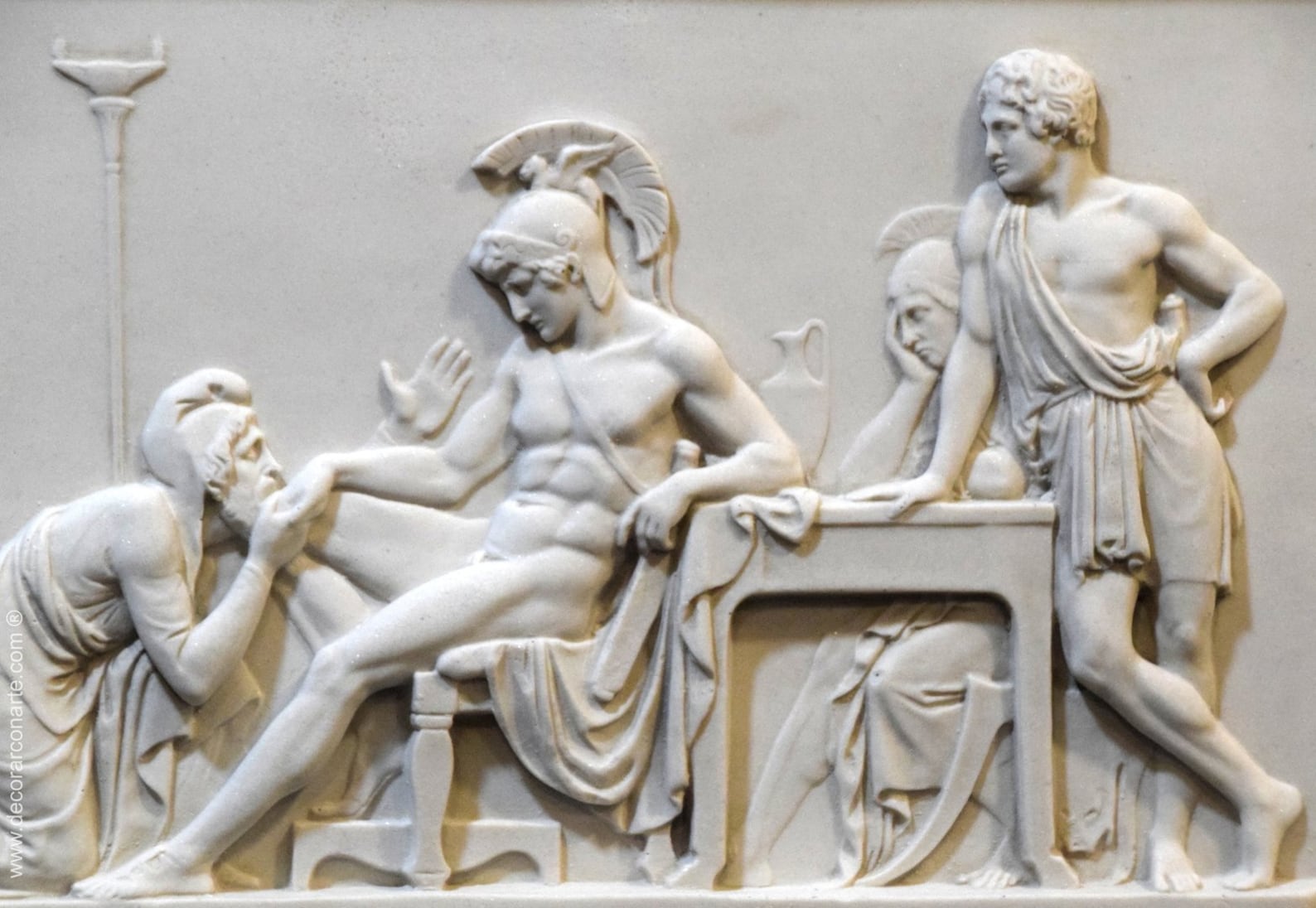 Relieve de Aquiles y Príamo. Reproducción realizada en mármol - Etsy España