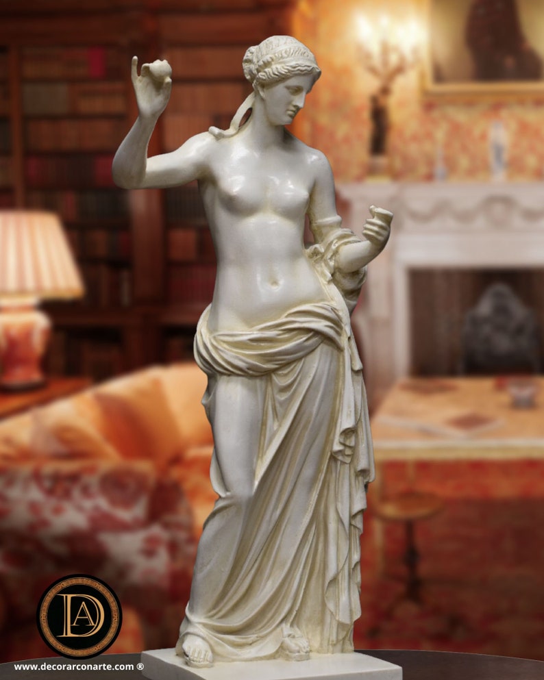 Statue de la Vénus d'Arles. Marbre moulé. 57cm. Fabriqué à la main en Europe. Sculpture d'art antique. Décoration, jardin et cadeau. image 2