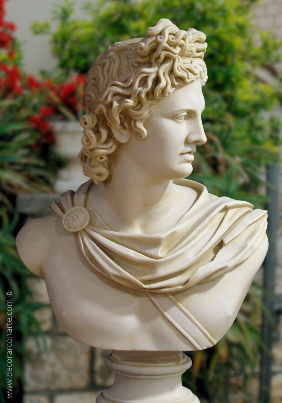 Sculpture of the Apollo of Belvedere. Statue in Molded Marble. 76cm ...