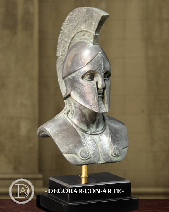 Busto de Leónidas. 30 cm. Hecho a mano. Esparta. Regalo para luchadores. Regalo para amantes del cine. Regalo para hombres. Regalo para papa