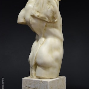 Torse d'Hercule. Sculpture en marbre moulé. 42cm. Fabriqué à la main en Espagne. Art ancien. Décoration, jardin et cadeau. image 5