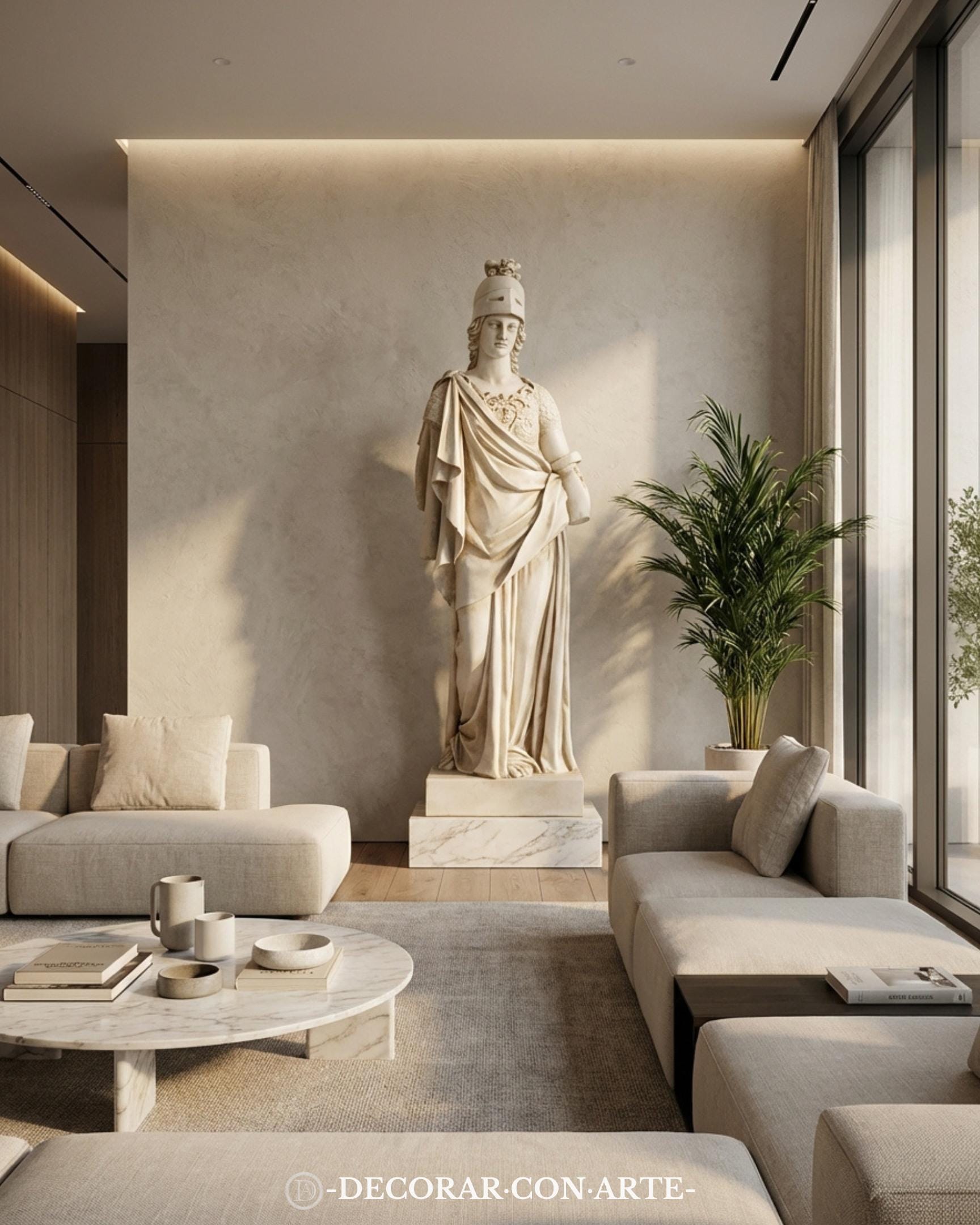 Life-size Statue of Athena. 190 Cm. Molded Marble. for Outdoor