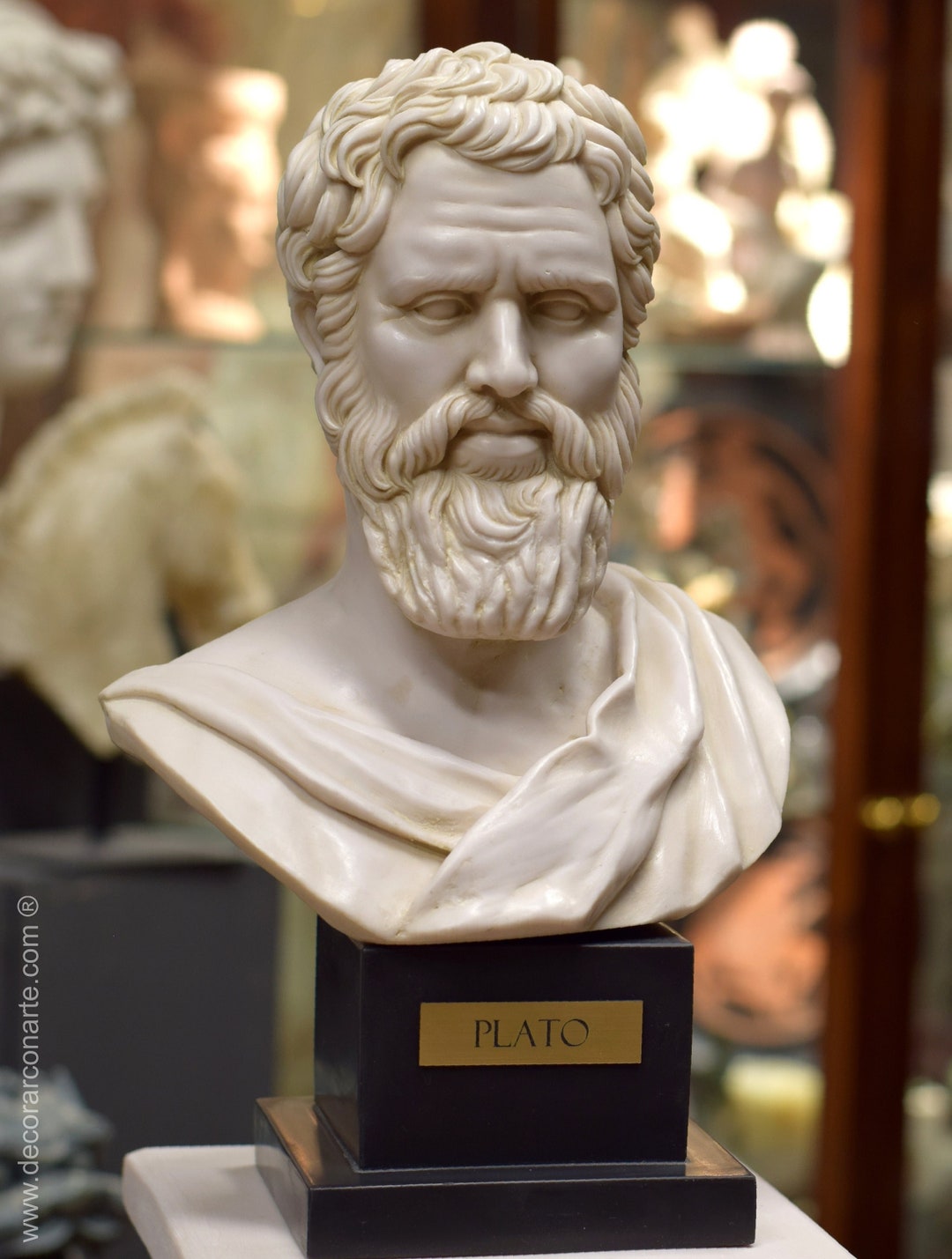 Büste des griechischen Philosophen Plato. 32cm. Handgefertigt in ...