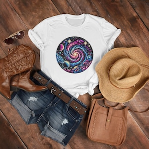Explorer of the Universe - Voyage Through the Cosmos - Unisex Premium T-Shirt - Stellar Visions