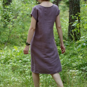 Everyday dress AIJA, Simple linen dress, Shift dress, Casual linen dress, Minimalist clothing, Linen summer dress, Loose women dress
