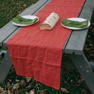 Natural Linen Table Runner, Rustic Table Decor, Softened Linen Runner, Washed Linen Table Runner, Cottage Linen Table Runner,Christmas table