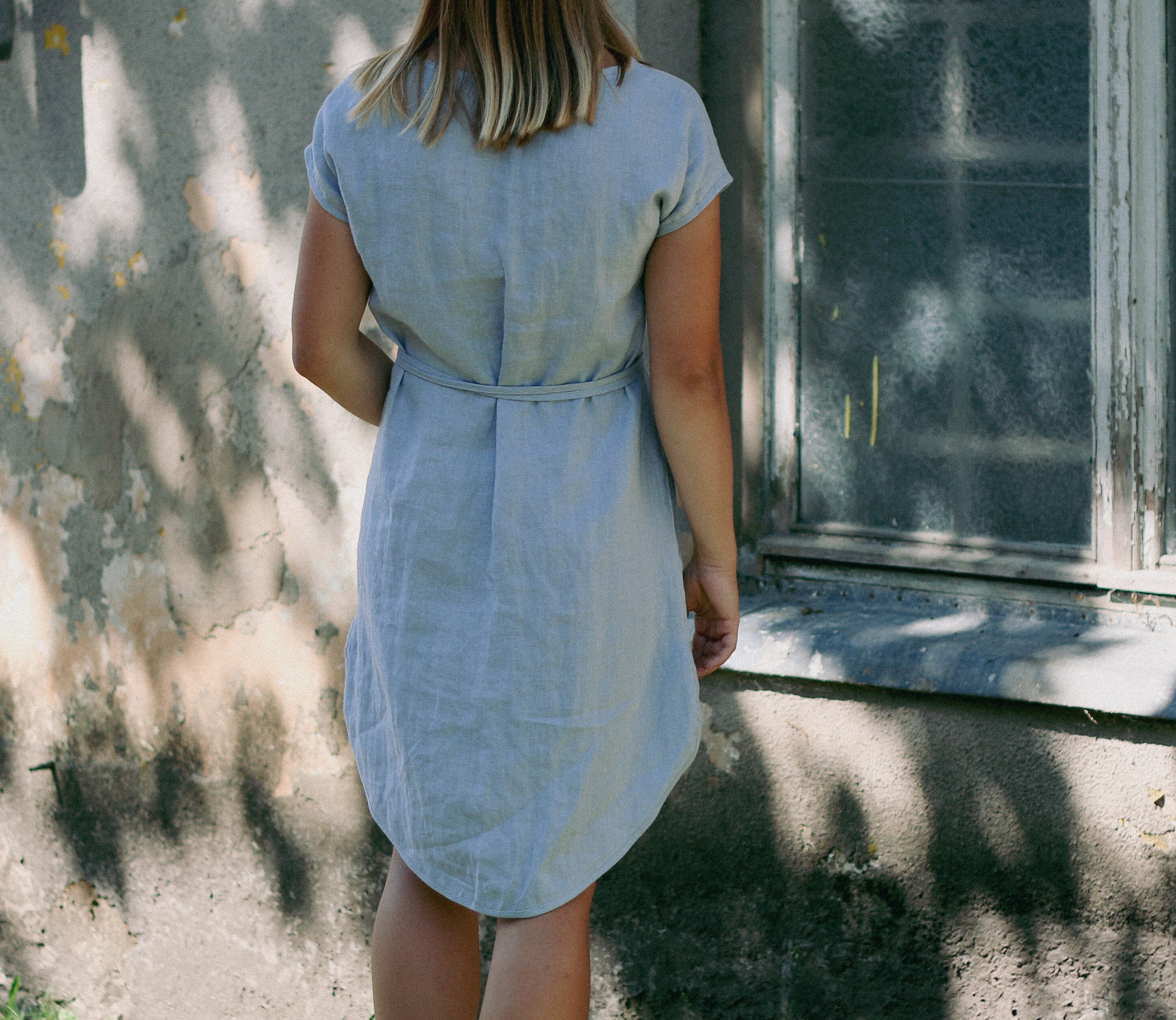 chinese dress ladies Classic Midi Linen Dress  Old Linen Mill