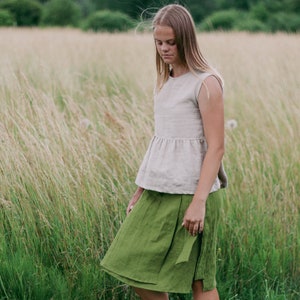 Linen wrap skirt LAURA, Linen midi skirt, Natural wrap skirt, High waisted skirt, Natural women linen skirt, Women linen skirt, Gift for her zdjęcie 10