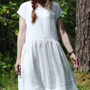 Aude Trapeze Dress  Linen and Cotton 