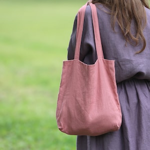 SALE / READY Linen Shopper Bag, Linen Shopper, Shopper Tote Bag, Market Bag, Linen Tote Bag, Linen Shoulder Bag, Beach Bag, Grocery Bag