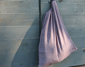 Linen storage bag, Washed soft linen laundry bag with drawstring, Natural stonewashed linen reusable toys bag, Linen Santa Christmas bag