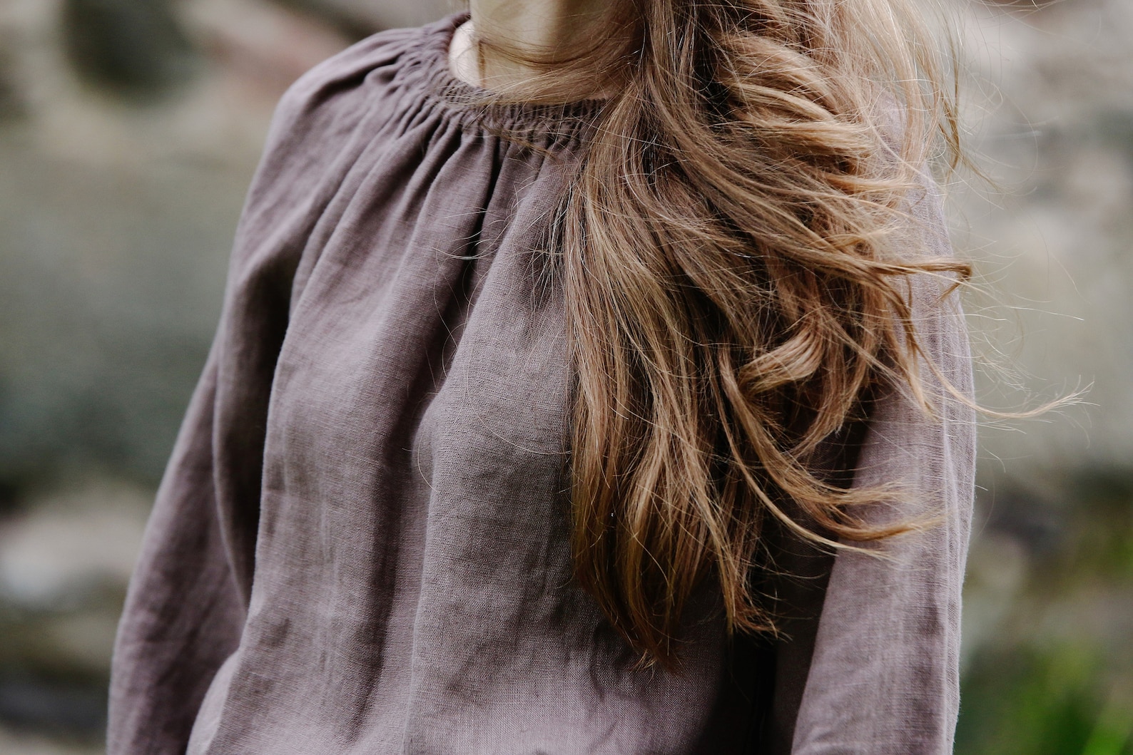 Women's Linen Long Sleeve Blouse - Casual Loose Fit