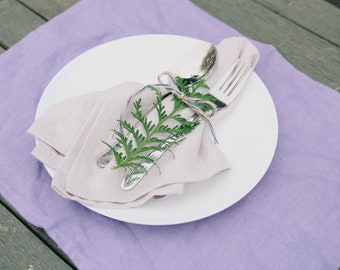 Natural Linen Placemats, Double layer Placemats, Linen Table Placemat, Washed Linen Placemats, Linen Table Mats, Soft Dinning Placemats