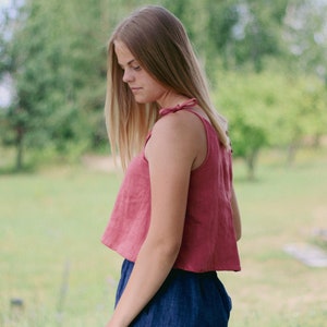 Linen flowy top MELISA, Linen Cami Top, Loose Top, Linen Blouse, Linen Camisole, Sleeveless Linen Top, Linen Camisole Tops, Linen Tank Top