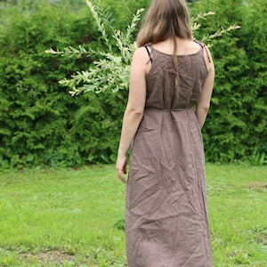 Linen maxi dress ENDIJA, Linen spaghetti strap dress, Linen strap dress, Long linen dress, Summer slip dress, Women linen dress, Wedding