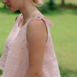 Linen flowy top MELISA, Linen Cami Top, Loose Top, Linen Blouse, Linen Camisole, Sleeveless Linen Top, Linen Camisole Tops, Linen Tank Top