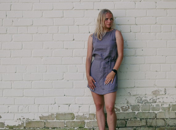 chinese dress ladies Basic Linen Shift Dress Black – LF MARKEY