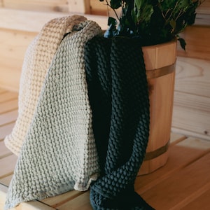 Linen Waffle Bath Towels, Natural waffle towels for Sauna, Gym, Organic Towel Hand, Face Set for Bath, Super Absorbent Ecofriendly Towels