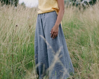 GOTOWA DO WYSYŁKI Rozmiar S, Długa spódnica lniana ELZA, Spódnica lniana, Lniana spódnica maxi, Spódnica lniana boho, Spódnica damska, Lniana spódnica letnia