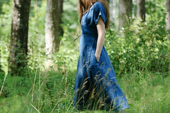 linen dress tall women Tawni White / Medium Linen is the perfect heat regulator for warm days and an elegant fabric for all occasions. Long linen wrap dress SARLOTE,