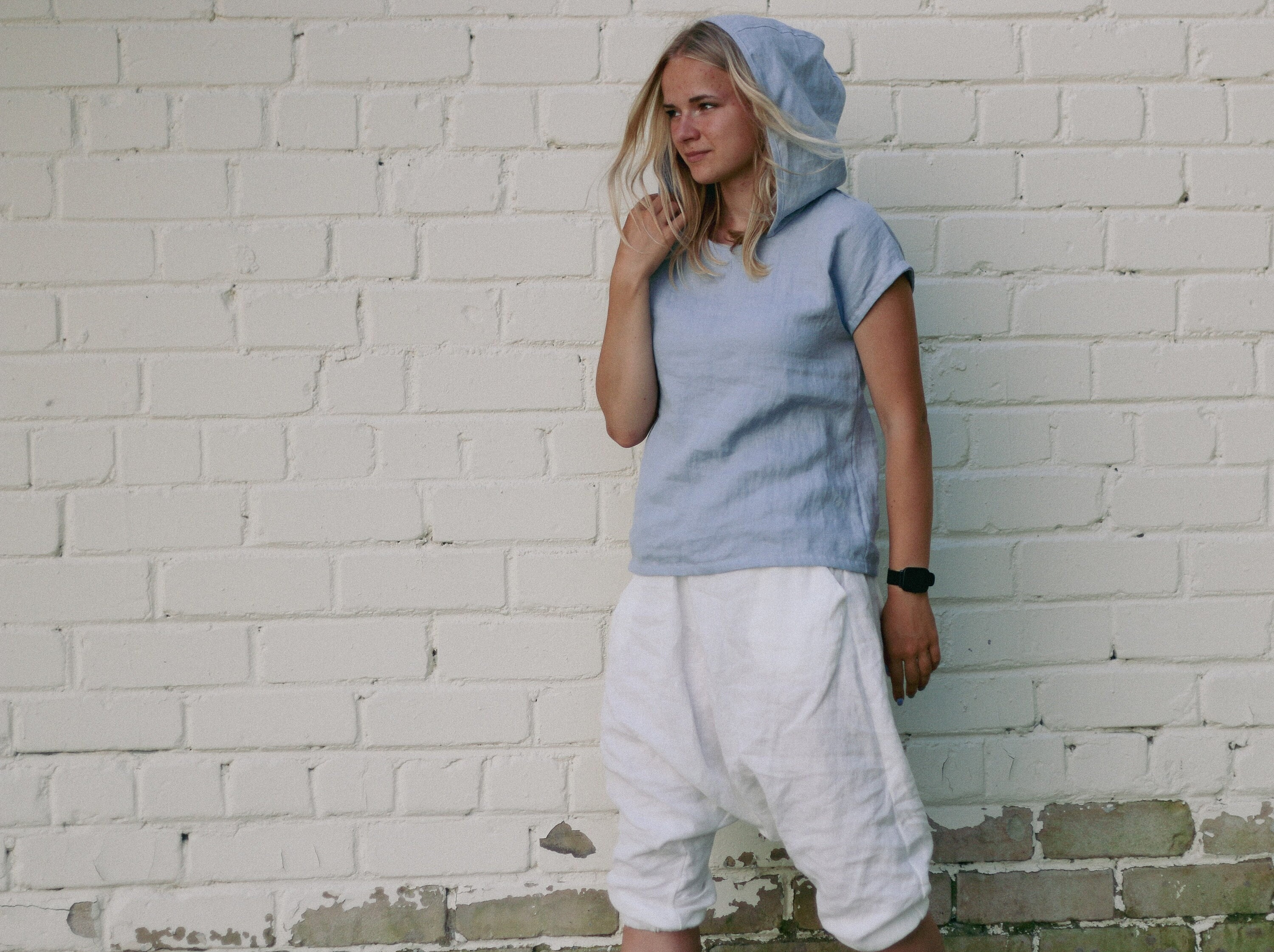 Hooded Linen Shirt - Etsy