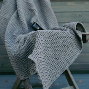 Linen Waffle Bath Towels, Natural waffle towels for Sauna, Gym, Organic Towel Hand, Face Set for Bath, Super Absorbent Ecofriendly Towels