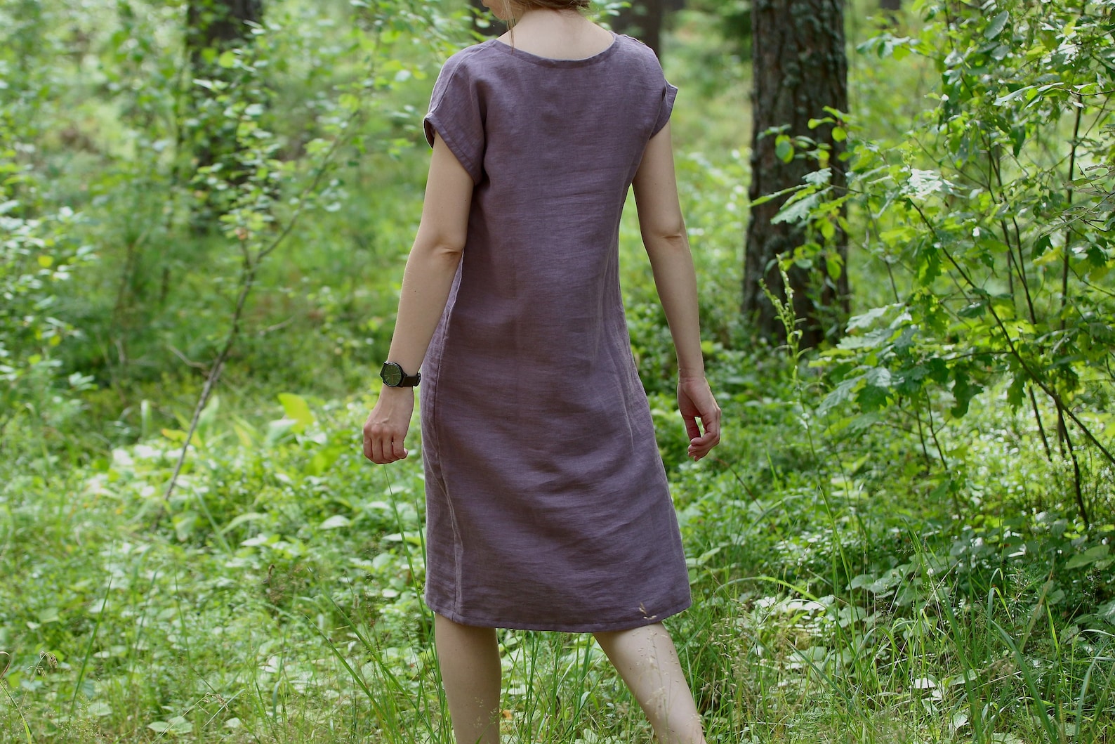 Everyday Dress AIJA Simple Linen Dress Shift Dress Casual Etsy