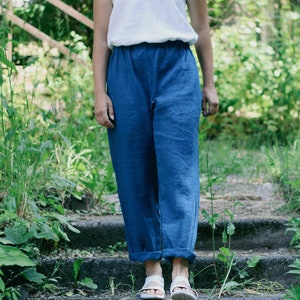 SALE / READY l xl size, Linen pants NIKS, Woman linen pants, Natural linen trousers, Elastic waist straight trousers, Loose linen pants