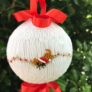 Smocked Christmas Ornament: &#39;Twas the Night Before Christmas
