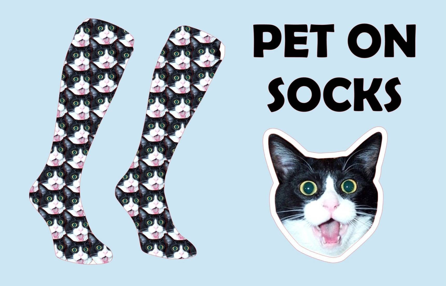 Pet socks pet on socks photo socks custom face socks custom Etsy