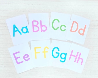 ABC Flashcards Kids Preschool Alphabet Flashcards Laminated Big Alphabet Cards Large Alphabet Letter Flashcards Pocket Chart Activity Cards
