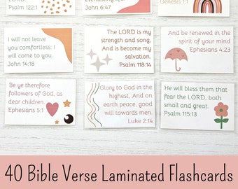 Scripture Cards King James Version Memory Verses Laminated Flashcards Bible Verse Cards Encouragement Bible Scriptures KJV Kids Bible Verses