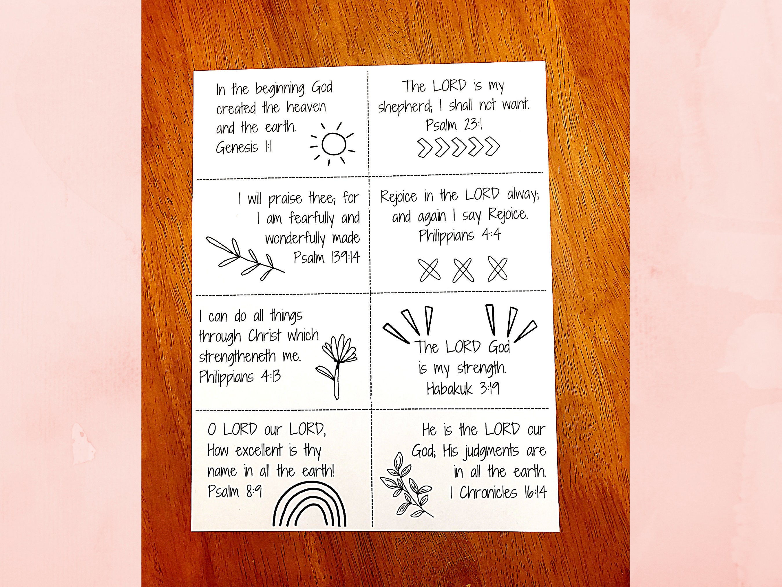 Printable Scripture Cards King James Version Printable Bible - Etsy