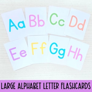 Alfabet grote flashcards ABC-letterkaarten Zakkaart Gelamineerde flashcards Homeschool Kleuterschool Alfabet activiteitenkaarten Alfabetletter