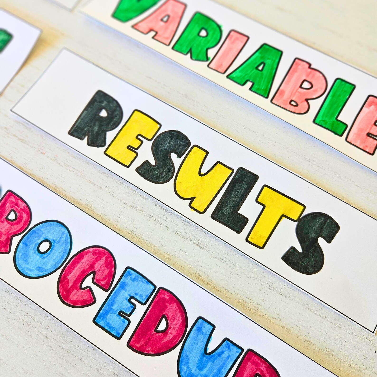 Science Fair Project Labels: Black and White, 15 Printable Board Labels ...
