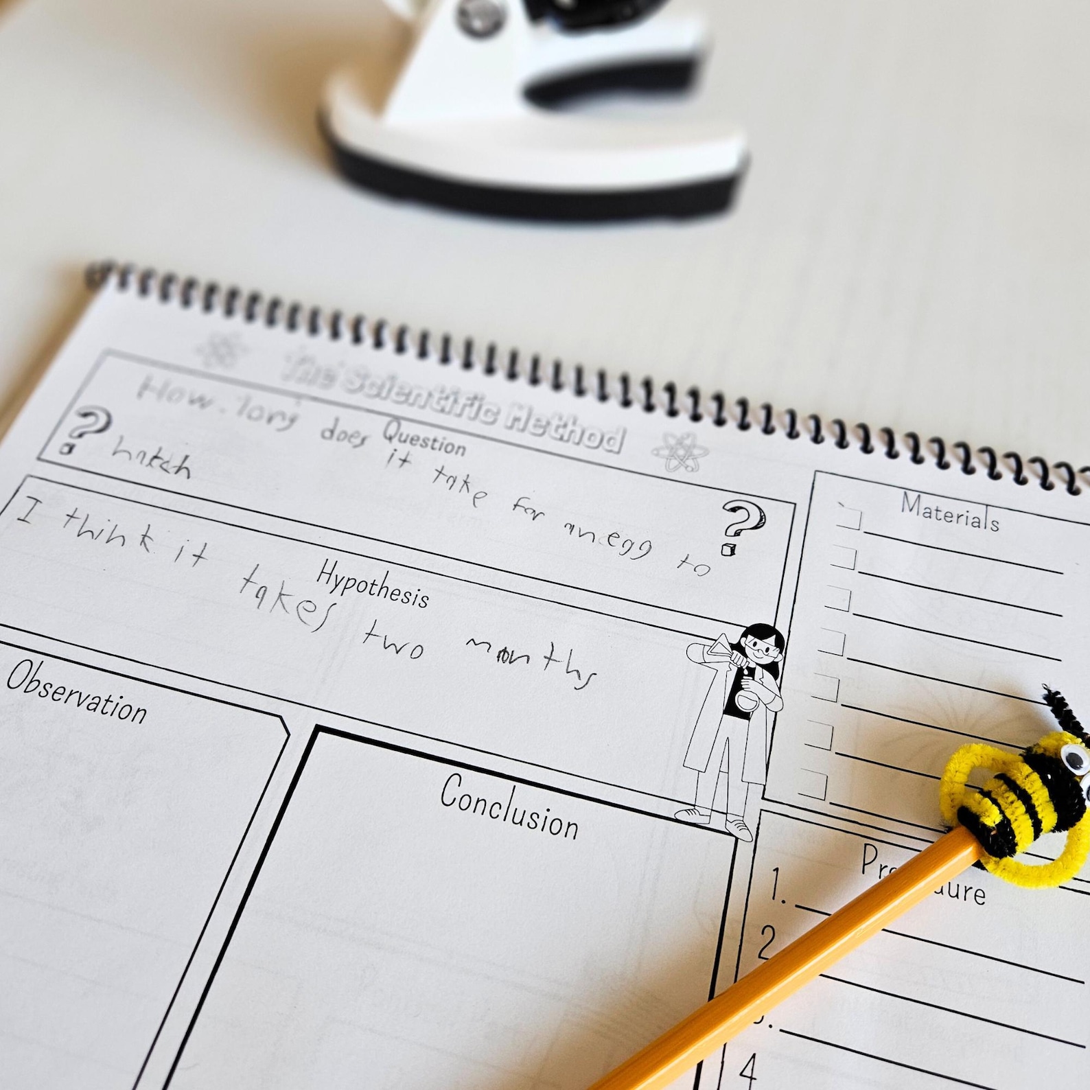 Scientific Method Worksheet Homeschool Science Project Printable ...
