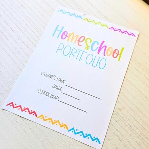 Homeschool Portfolio Cover Sheet Printable Homeschool Organization ...