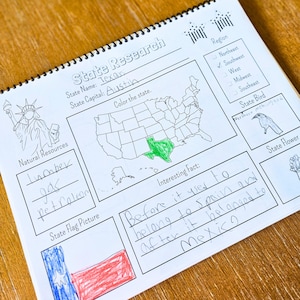 Folha de Atividades de Pesquisa sobre os Estados dos EUA para Imprimir - Educação Domiciliar - Fatos sobre os Estados Unidos - PDF - Atividade de História para o Ensino Fundamental imagem 2