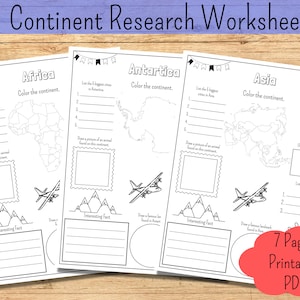 Continent Research Worksheets History Research Templates Printable Geography Worksheet Homeschool History Project Continents Worksheets