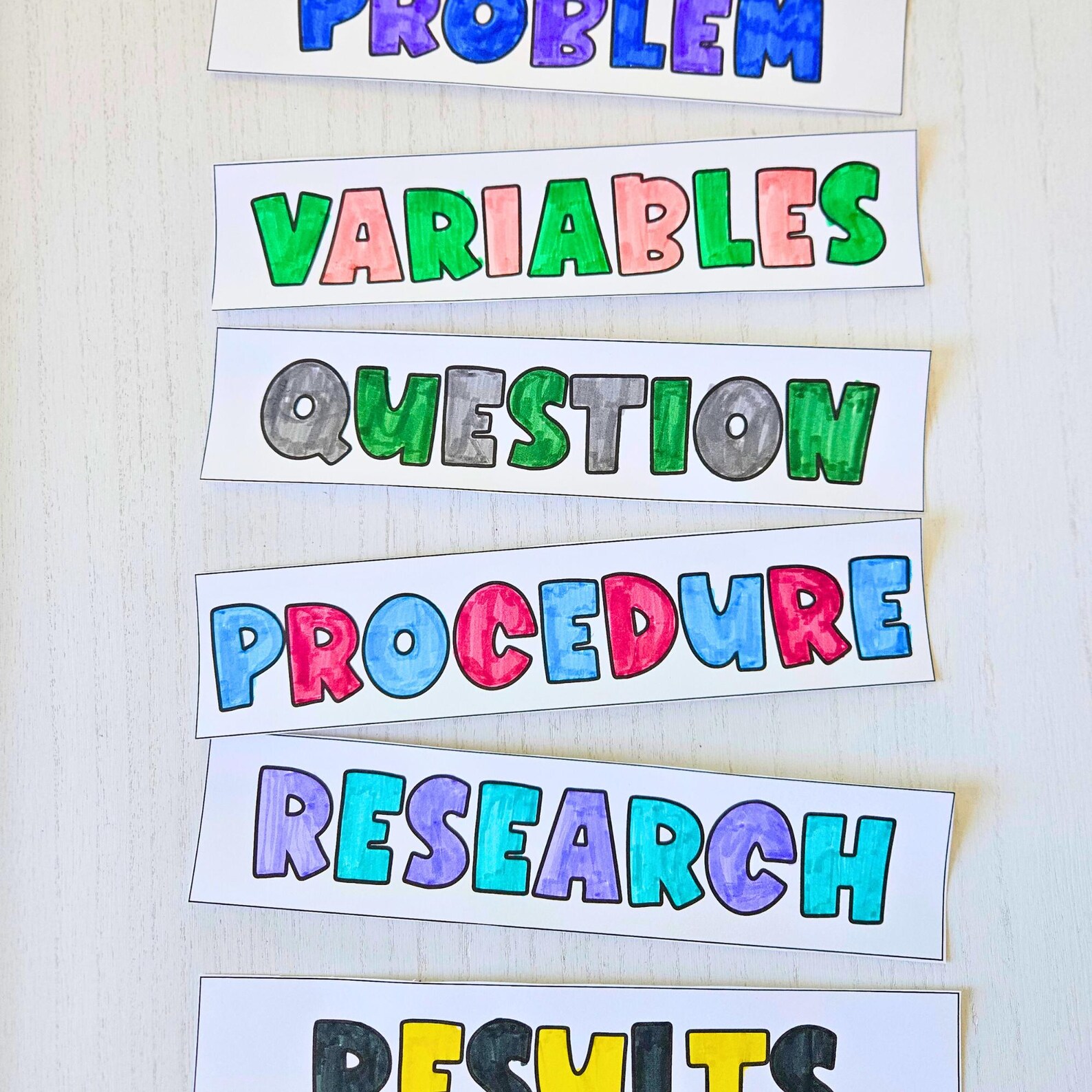Science Fair Project Labels: Black and White, 15 Printable Board Labels ...